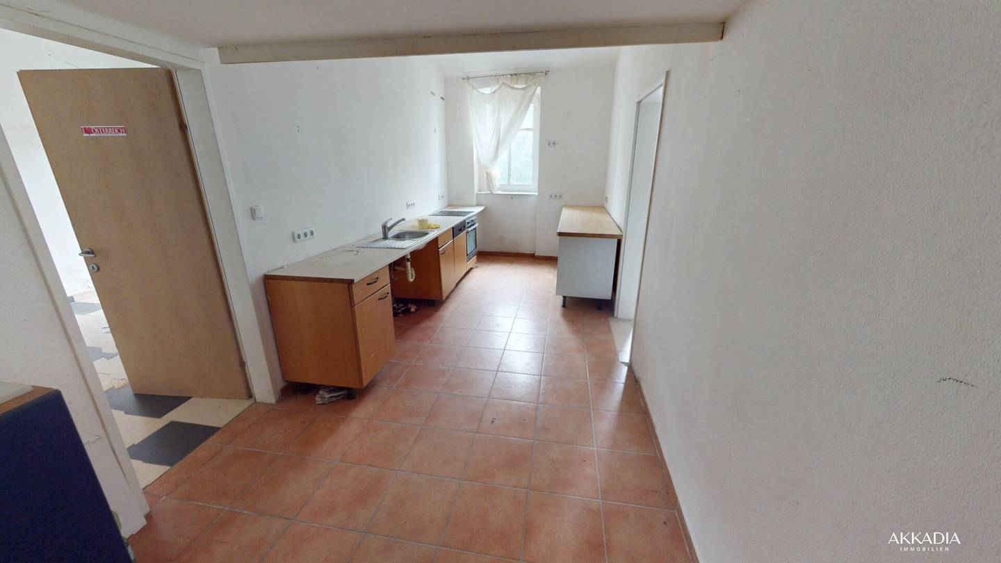 Garden apartment in need of renovation in characterful period building