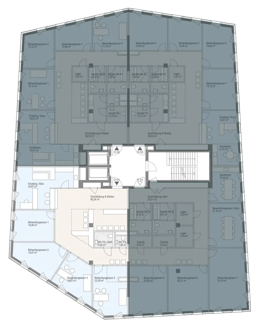 flexible medical practice spaces in NOA22 | Medical center Aspern | COMMISSION-FREE!