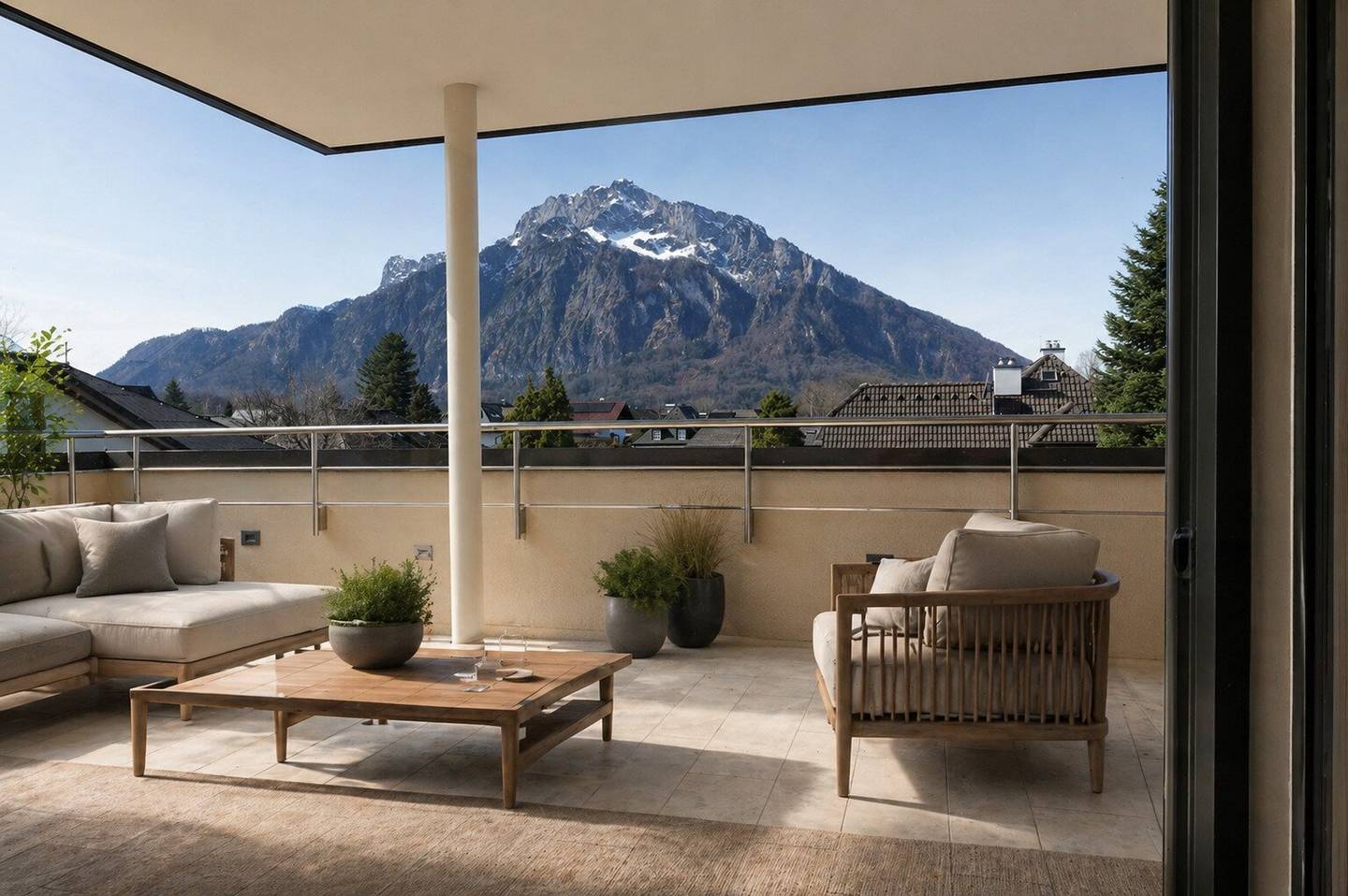 Dream 3-Room Penthouse with View of the Mountain Panorama in Anif