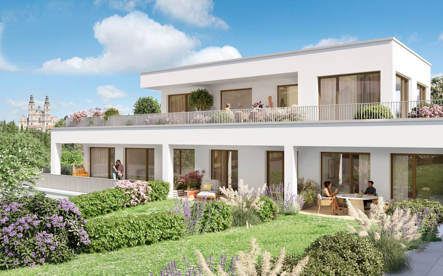 Living with Wide View MARIATROST 3-room Garden Dream