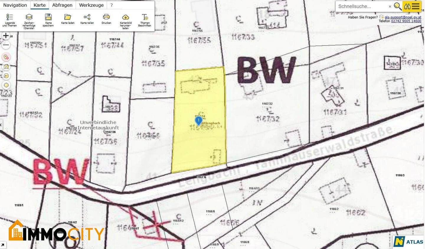 Spacious building plot with 1.330 m² in Altlengbach – building land residential area with development potential
