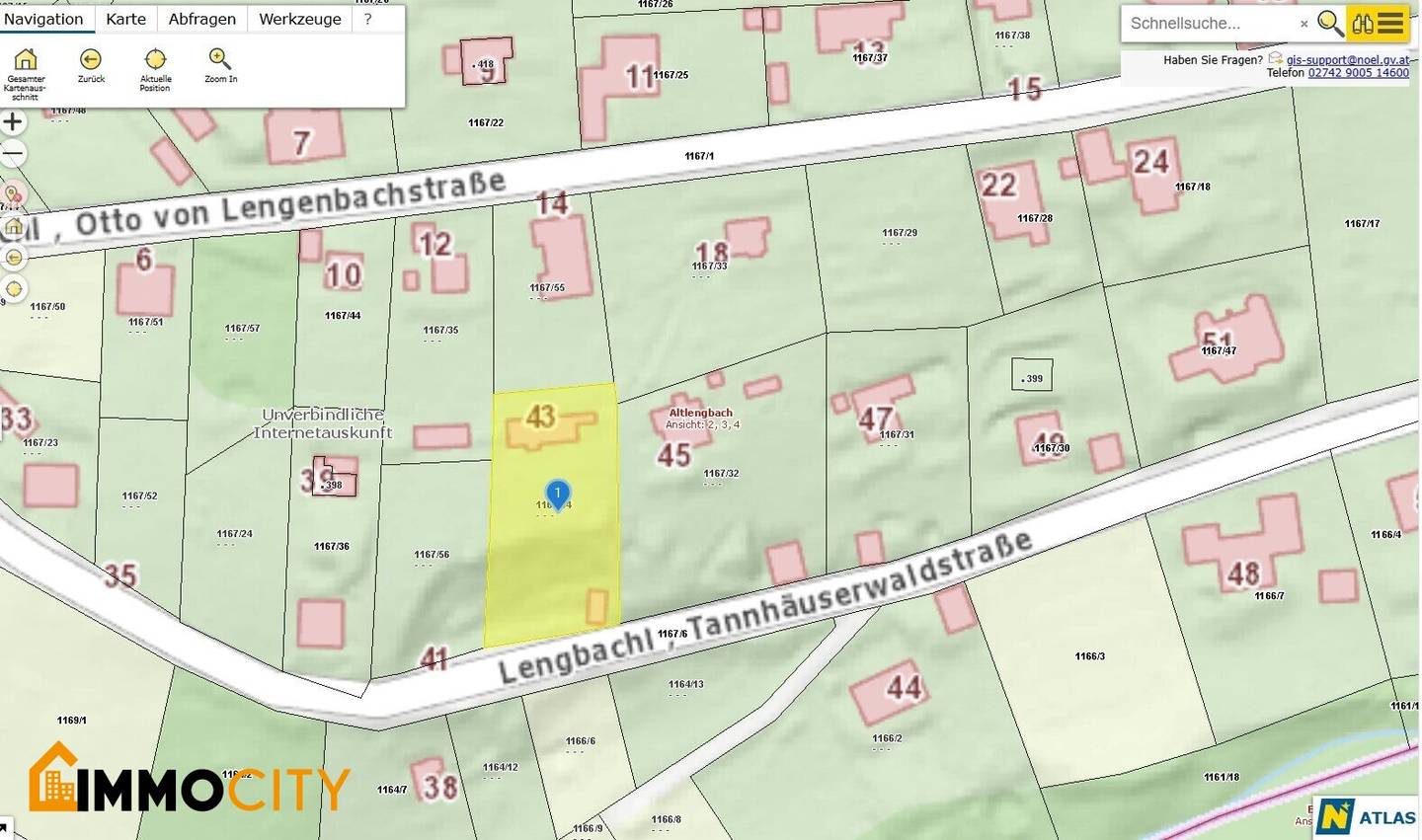 Spacious building plot with 1.330 m² in Altlengbach – building land residential area with development potential
