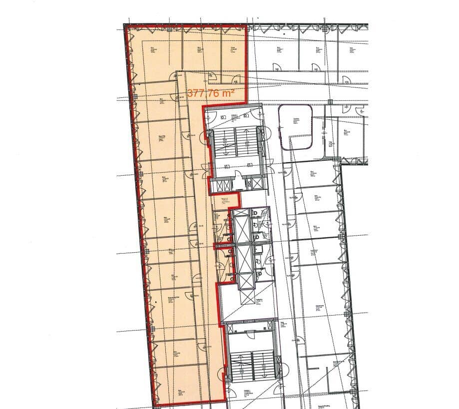 1120 Wien, Technologiestraße 5 EP 3 ca. 377 m² 4.OG Plan