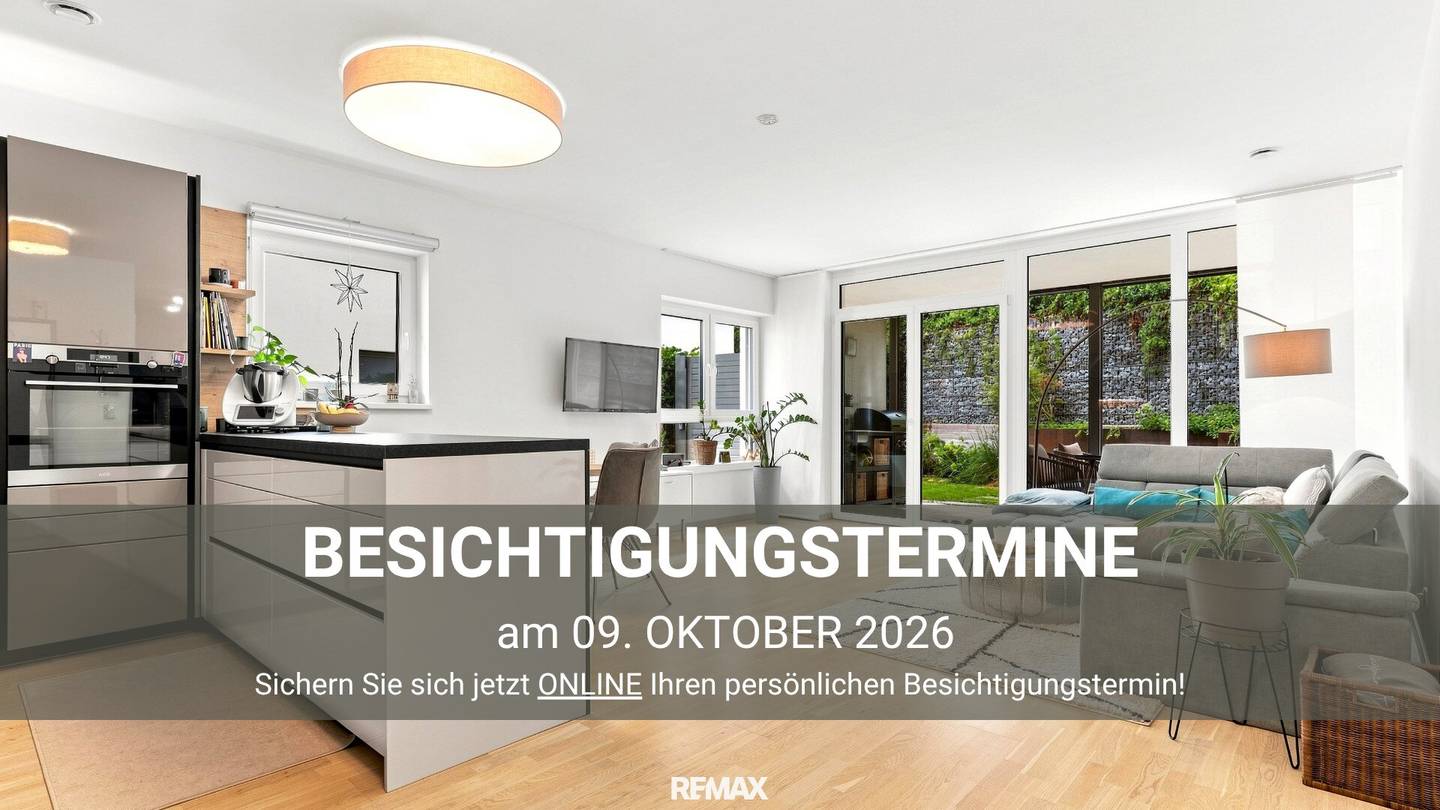 Living with garden and short distances – barrier-free 3-room apartment near the town square