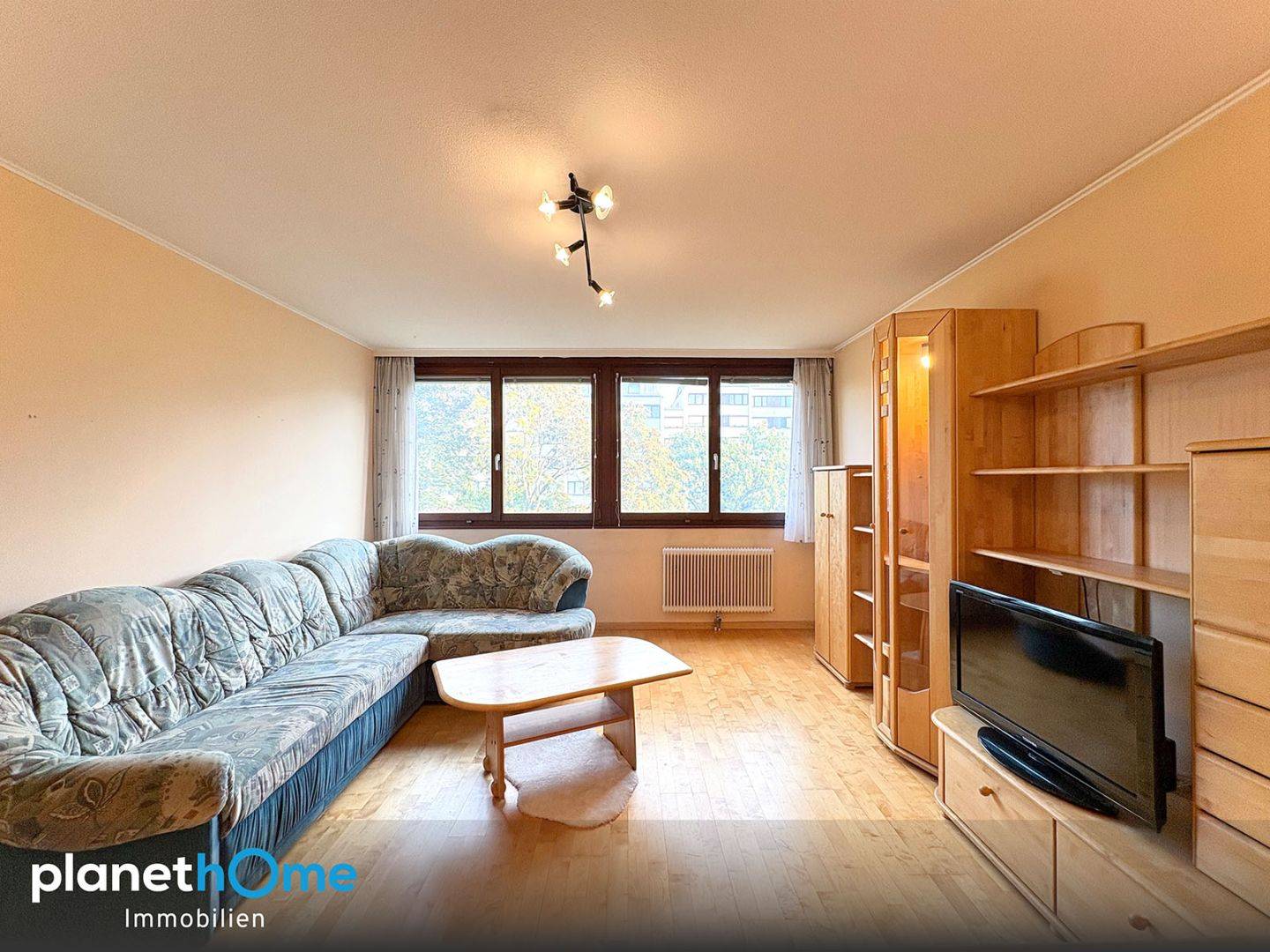 Bright apartment with green courtyard view and lift