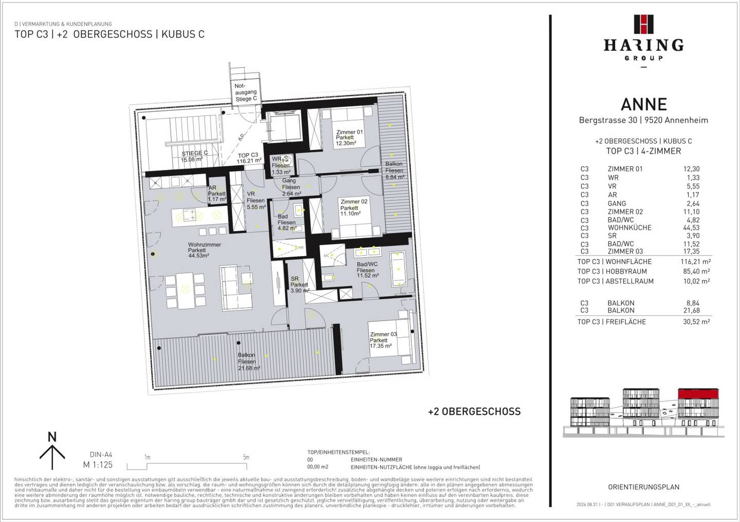 Exklusive 4-Zimmer-Neubauwohnung mit Balkon und Seeblick – provisionsfrei | NOVE. Premium Living in Annenheim am Ossiacher See