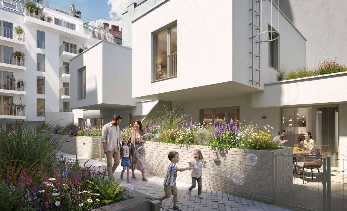 Erdgeschosswohnung new build with spacious terrace and underfloor heating