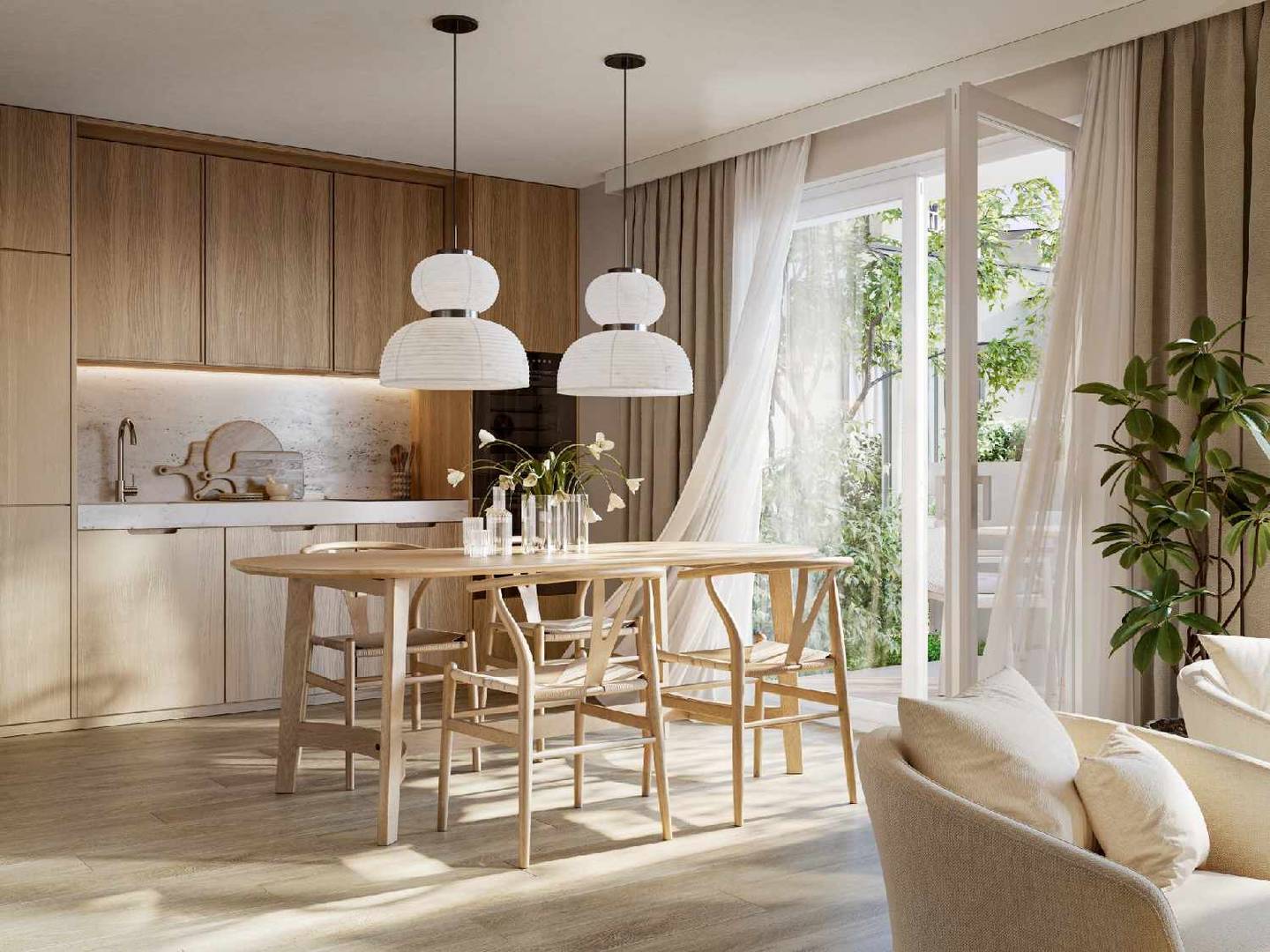 New build ground floor apartment with private garden