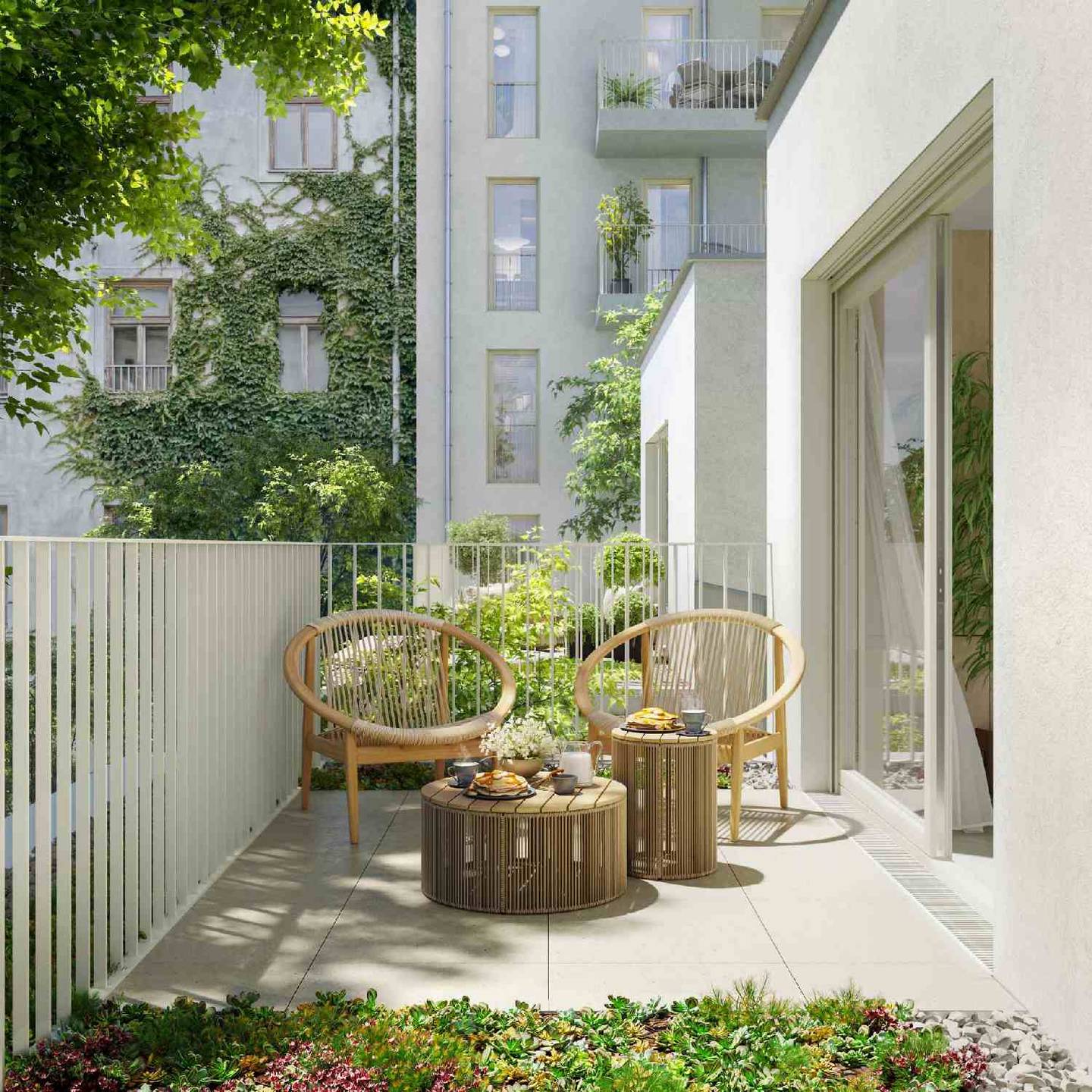 Erdgeschosswohnung new build with spacious terrace and underfloor heating