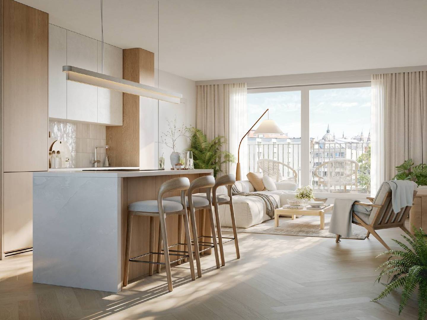 Bright new build apartment with balcony
