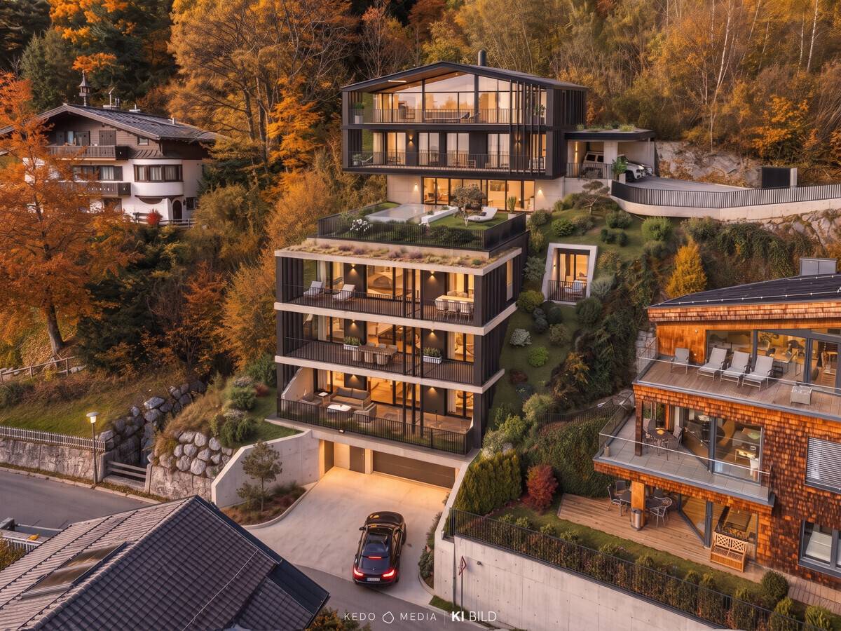 Apartment with lake and mountain views and terrace
