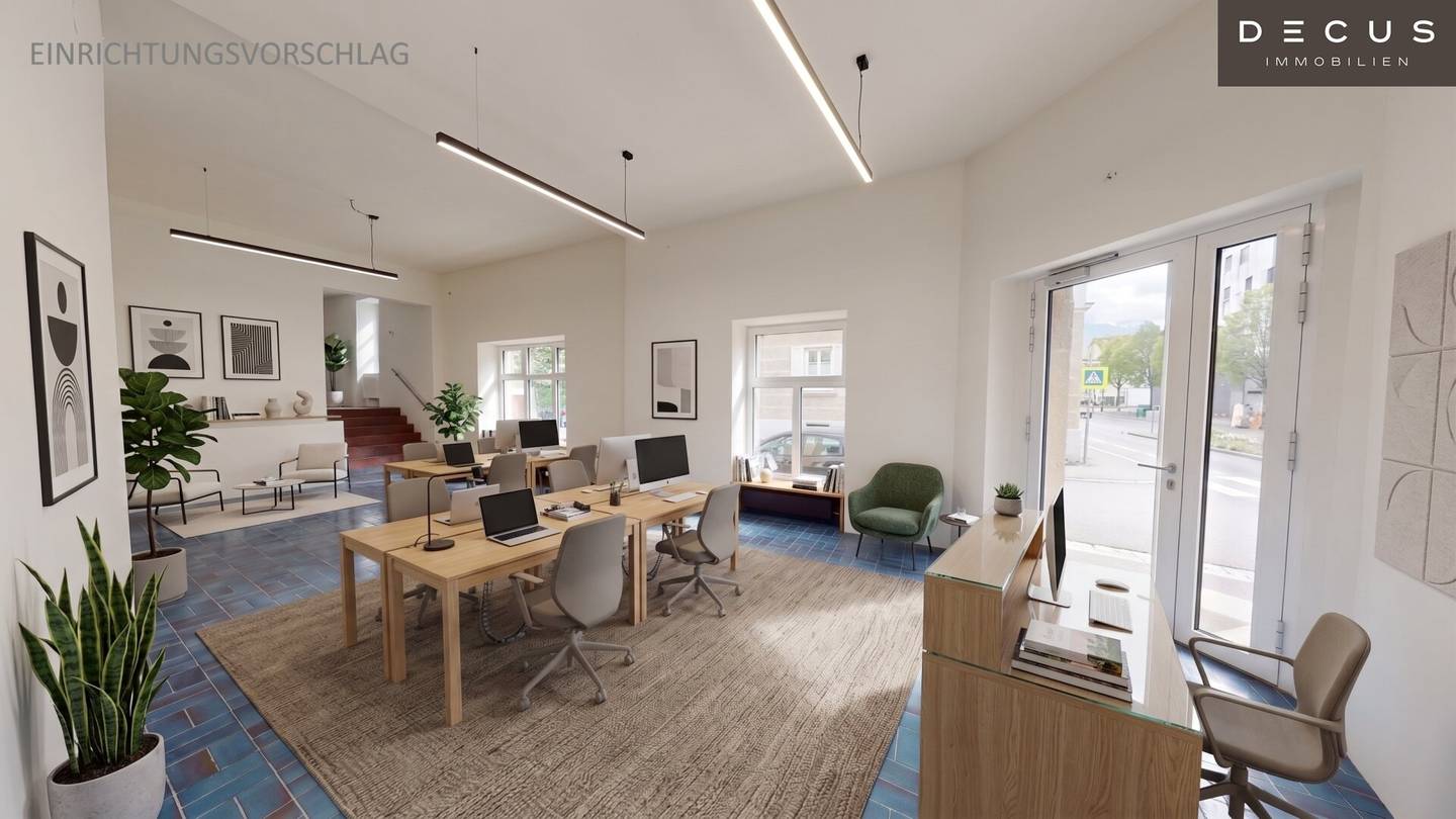 Charming corner commercial space in a highly frequented location with large storage area