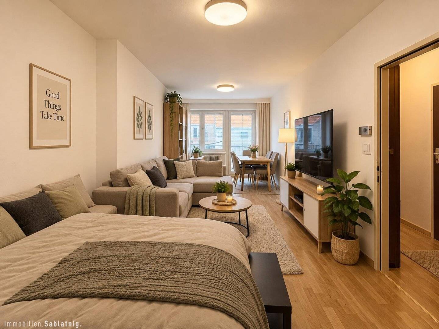 MODERN. PRACTICAL. CENTRAL! 2-room apartment with spacious loggia!