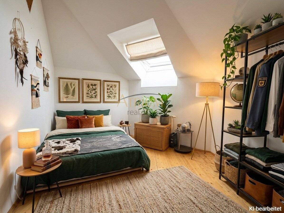 Bright three-room attic apartment with charm and distant view in Wiener Neustadt.