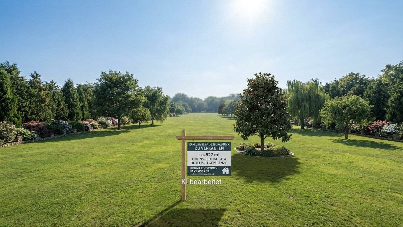 Building plot for sale in idyllic green tranquil location: Living with distant view