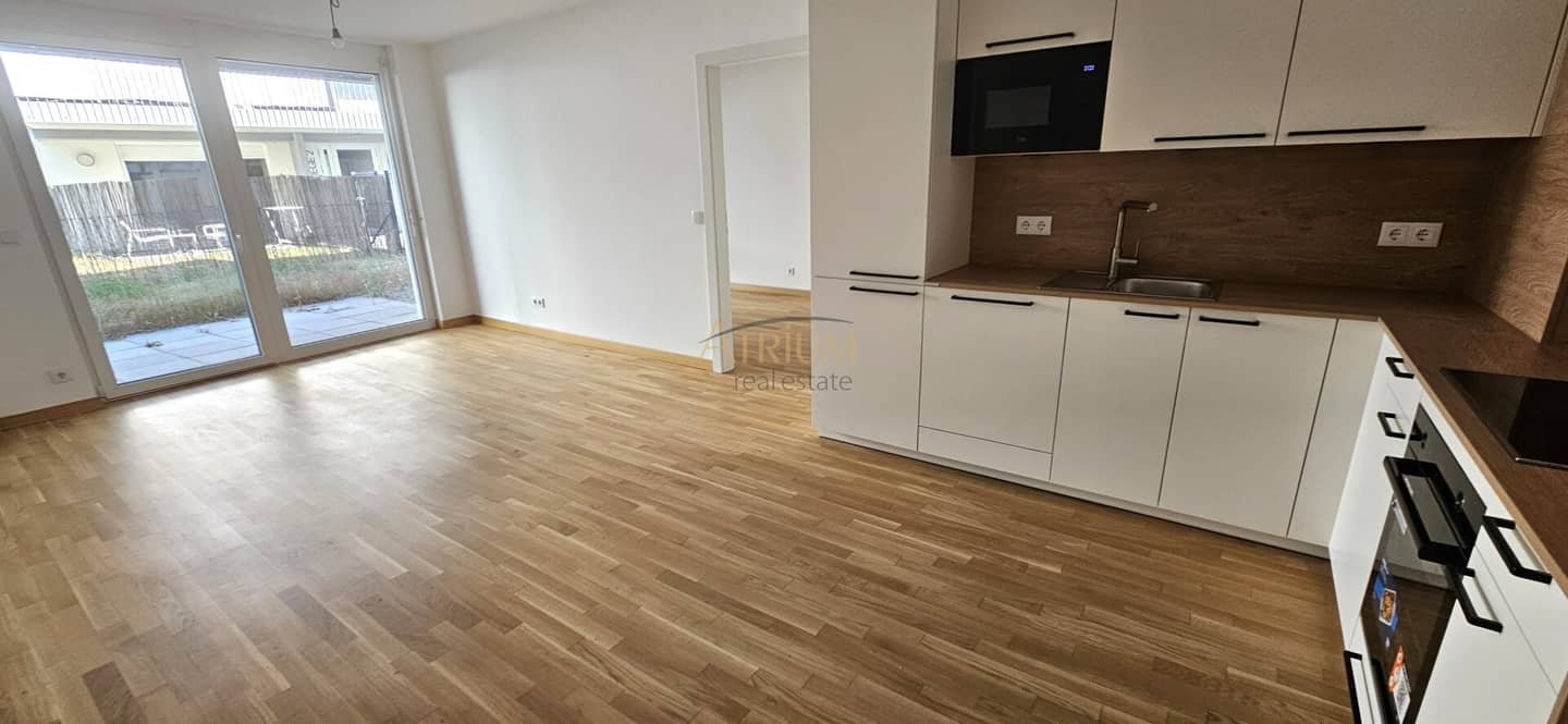 First occupancy 3-room garden apartment with terrace, underfloor heating and fitted kitchen in 1220 Vienna
