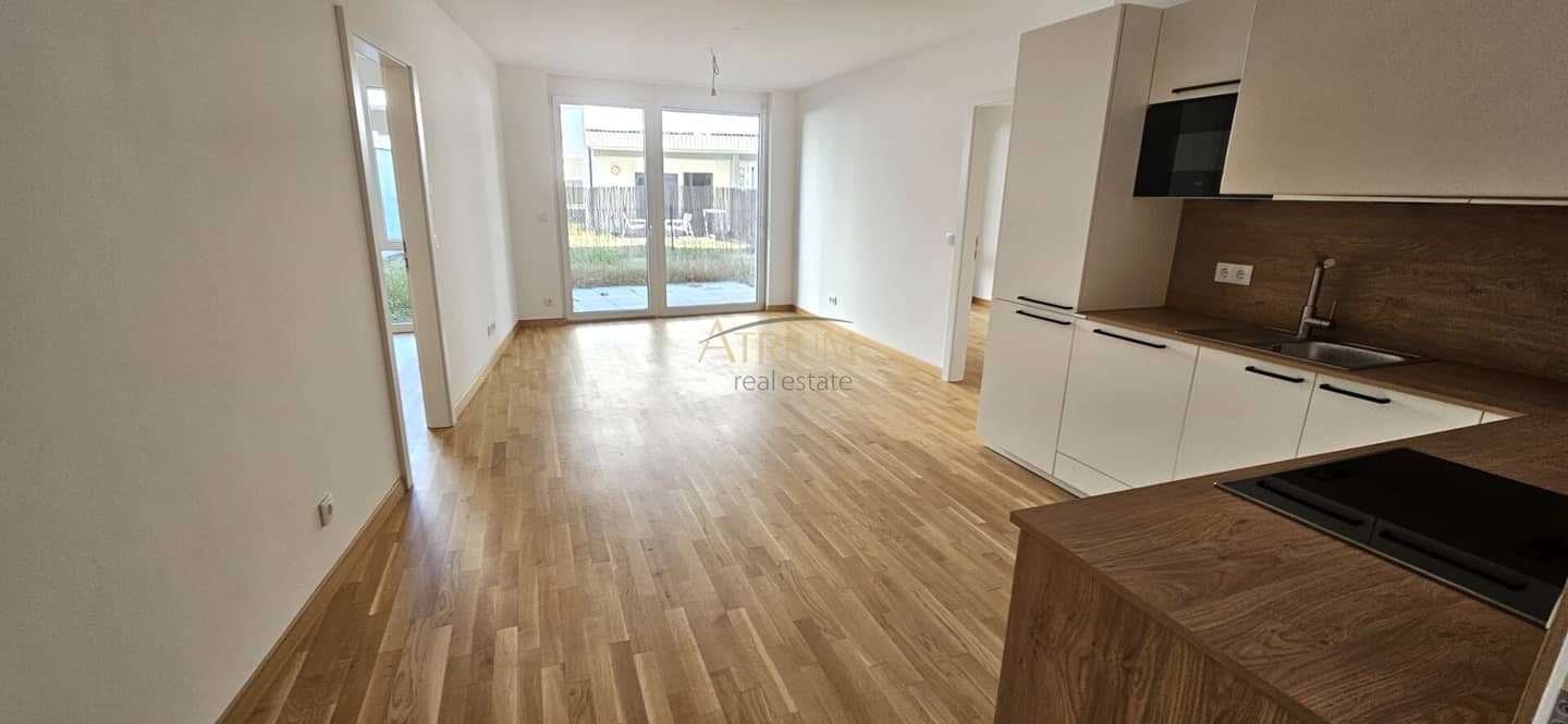 First occupancy 3-room garden apartment with terrace, underfloor heating and fitted kitchen in 1220 Vienna
