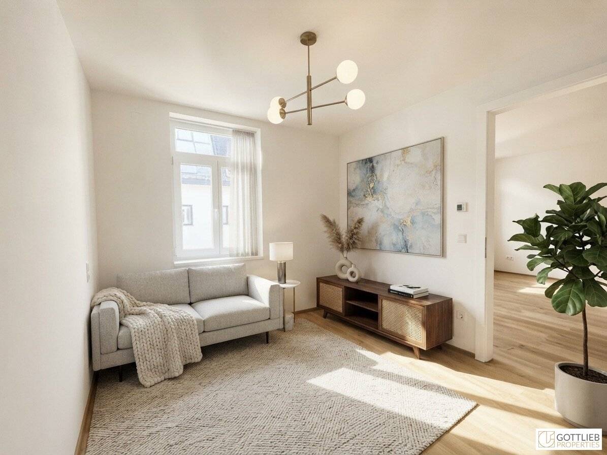 U-Bahn-Nähe U3 und U6! 3-Zimmer-Altbau-Wohnung mit Atelier und Eigengarten in generalsaniertem Gründerzeithaus