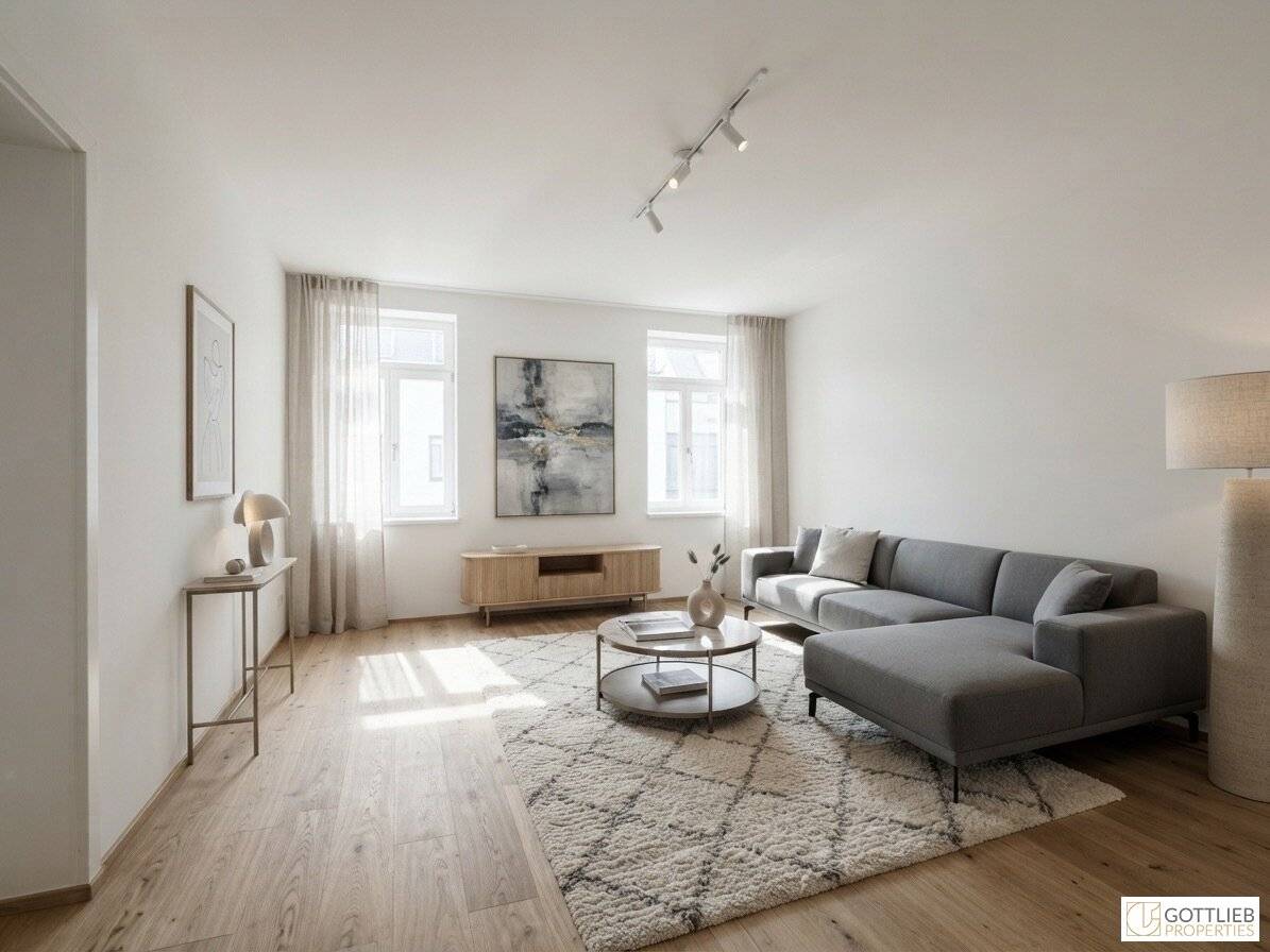 U-Bahn-Nähe U3 und U6! 3-Zimmer-Altbau-Wohnung mit Atelier und Eigengarten in generalsaniertem Gründerzeithaus