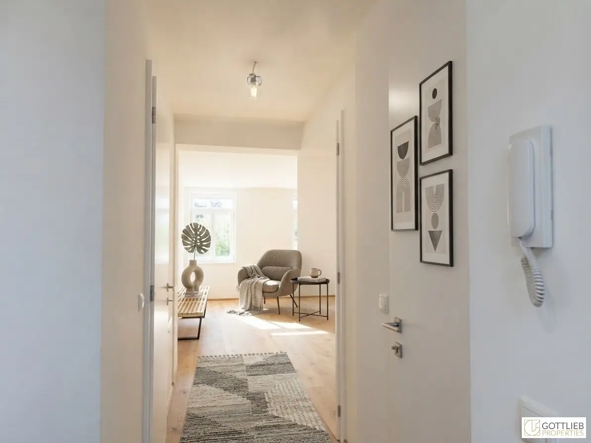 U-Bahn-Nähe U3 und U6! Gemütliche barrierefreie 2-Zimmer-Altbau-Wohnung in generalsaniertem Gründerzeithaus