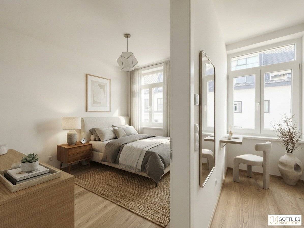 Close to U-Bahn U3 and U6! Cozy barrier-free 2-room period apartment in fully renovated Gründerzeit building