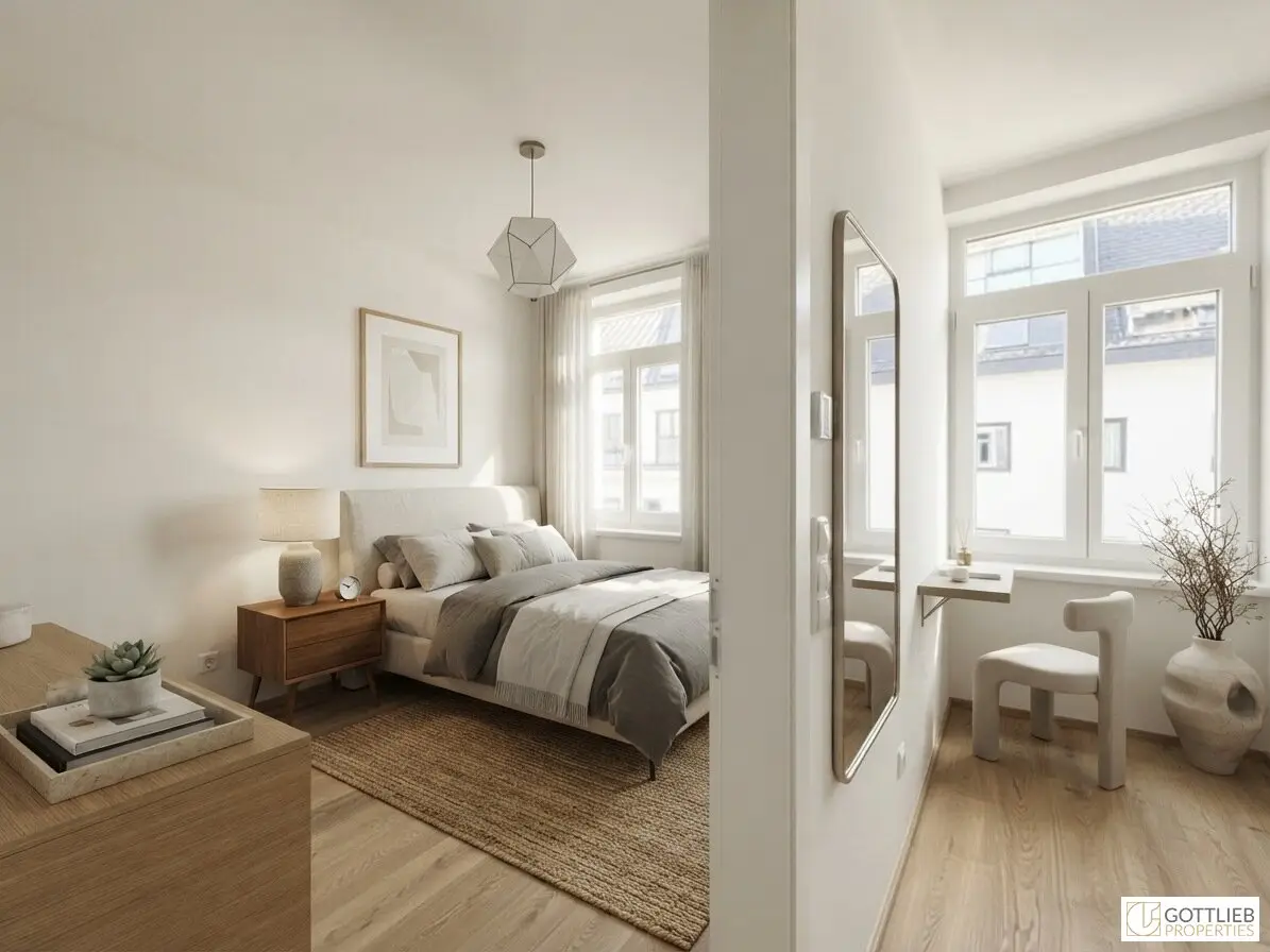 U-Bahn-Nähe U3 und U6! Gemütliche barrierefreie 2-Zimmer-Altbau-Wohnung in generalsaniertem Gründerzeithaus