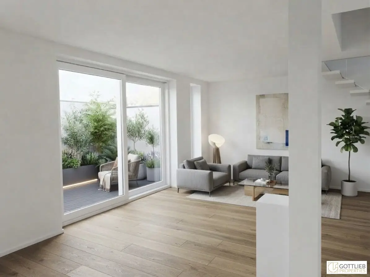 Near U-Bahn U3 and U6! High-quality 3-room attic apartment with south terrace in completely renovated Gründerzeit building