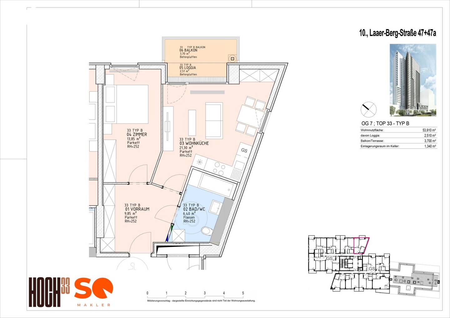 # SQ - HOCH33 - LIVING WITH PANORAMIC VIEWS IN VIENNA'S HIGHEST RESIDENTIAL BUILDING