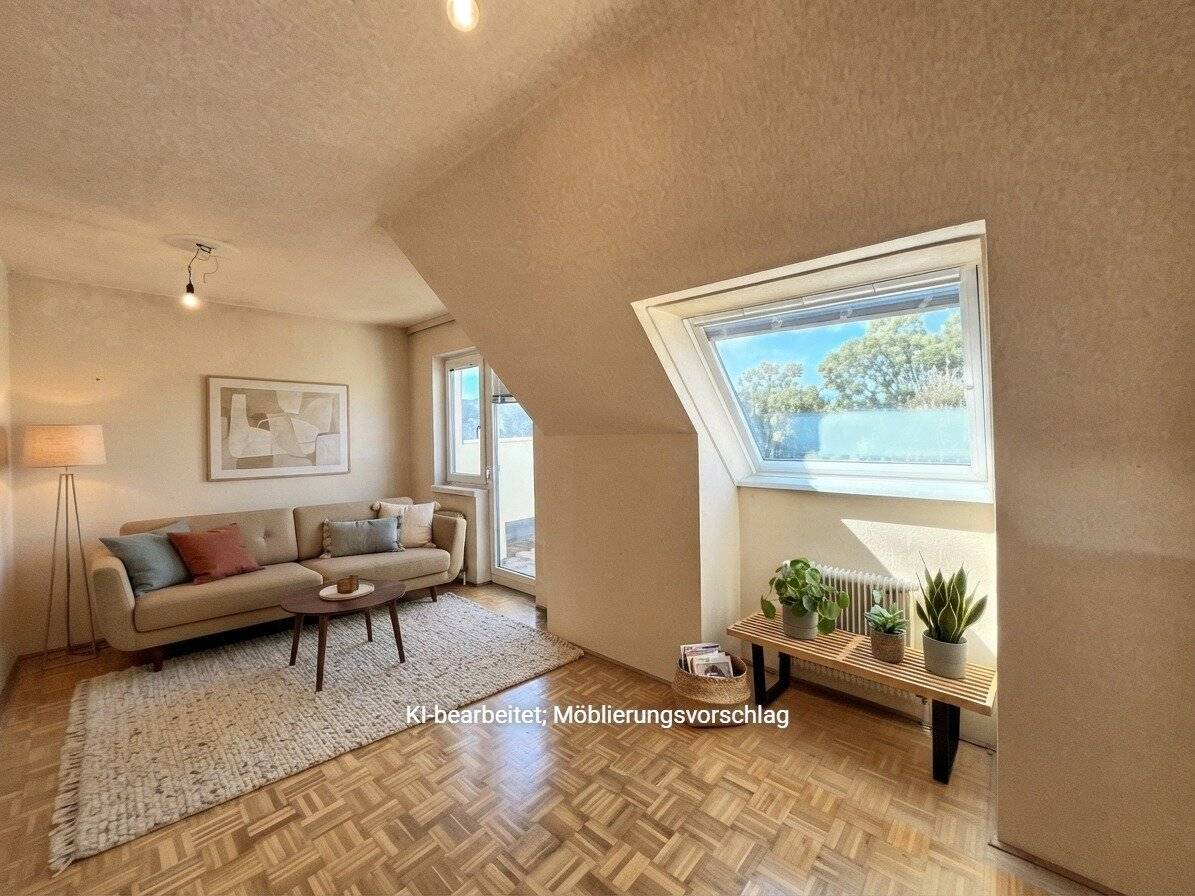COMMISSION-FREE FROM THE OWNER! BEAUTIFUL 3-ROOM ATTIC APARTMENT WITH TERRACE
