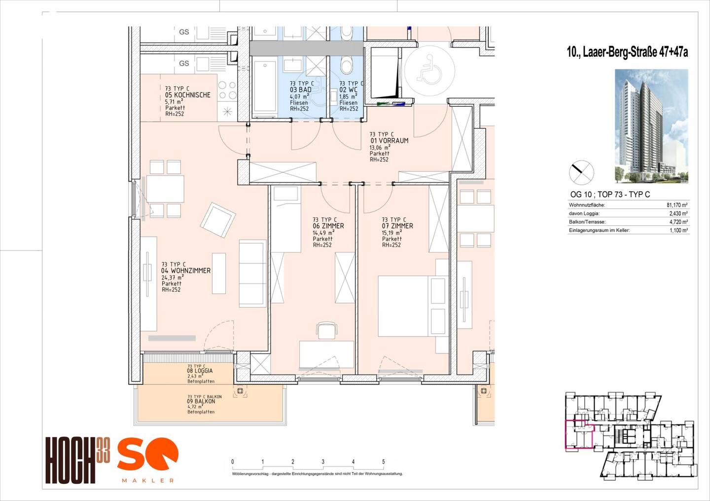 # SQ - HOCH33 - LIVING WITH PANORAMIC VIEWS IN THE HIGHEST RESIDENTIAL BUILDING IN VIENNA