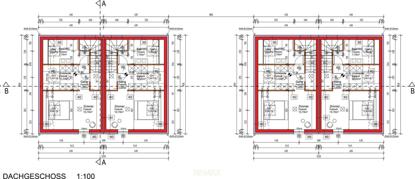ATTENTION DEVELOPERS! | Approved residential project with four semi detached houses | approx. 1,085 m² plot