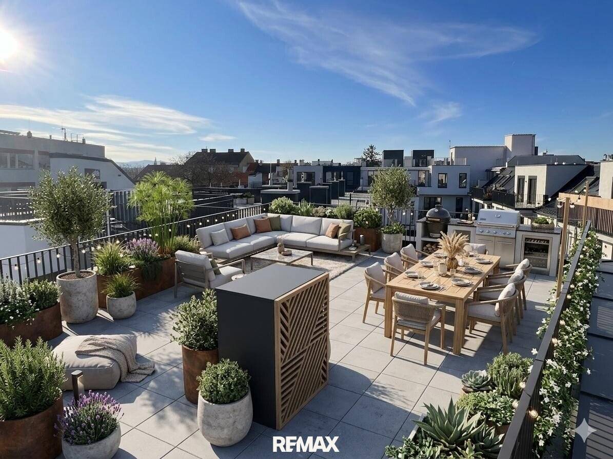 Penthouse feeling with nearly 100 m² private rooftop terrace