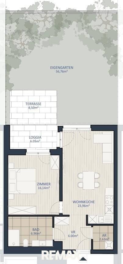 0% BUYER COMMISSION, Commission free, 2-room with loggia, terrace and private garden