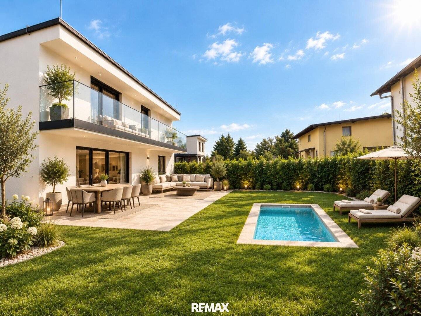 Privates Refugium mit Pool & Garten in idyllischer Grünlage