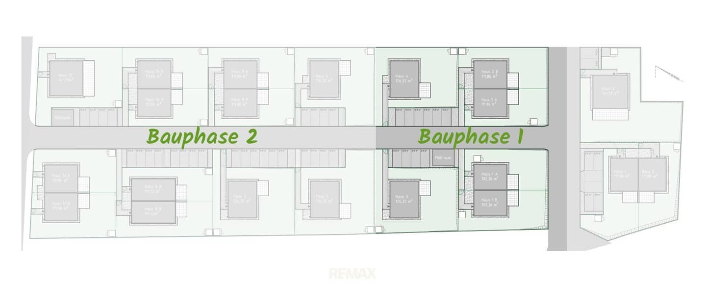 Lageplan Bauphasen H1A