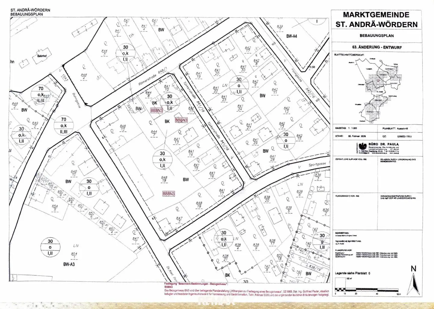 04 Bebauungsplan Baugrundstück St. Andrä Wördern