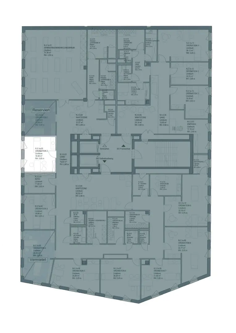 Medical practice spaces for rent in NOA22 | Medical Center Aspern | COMMISSION FREE!