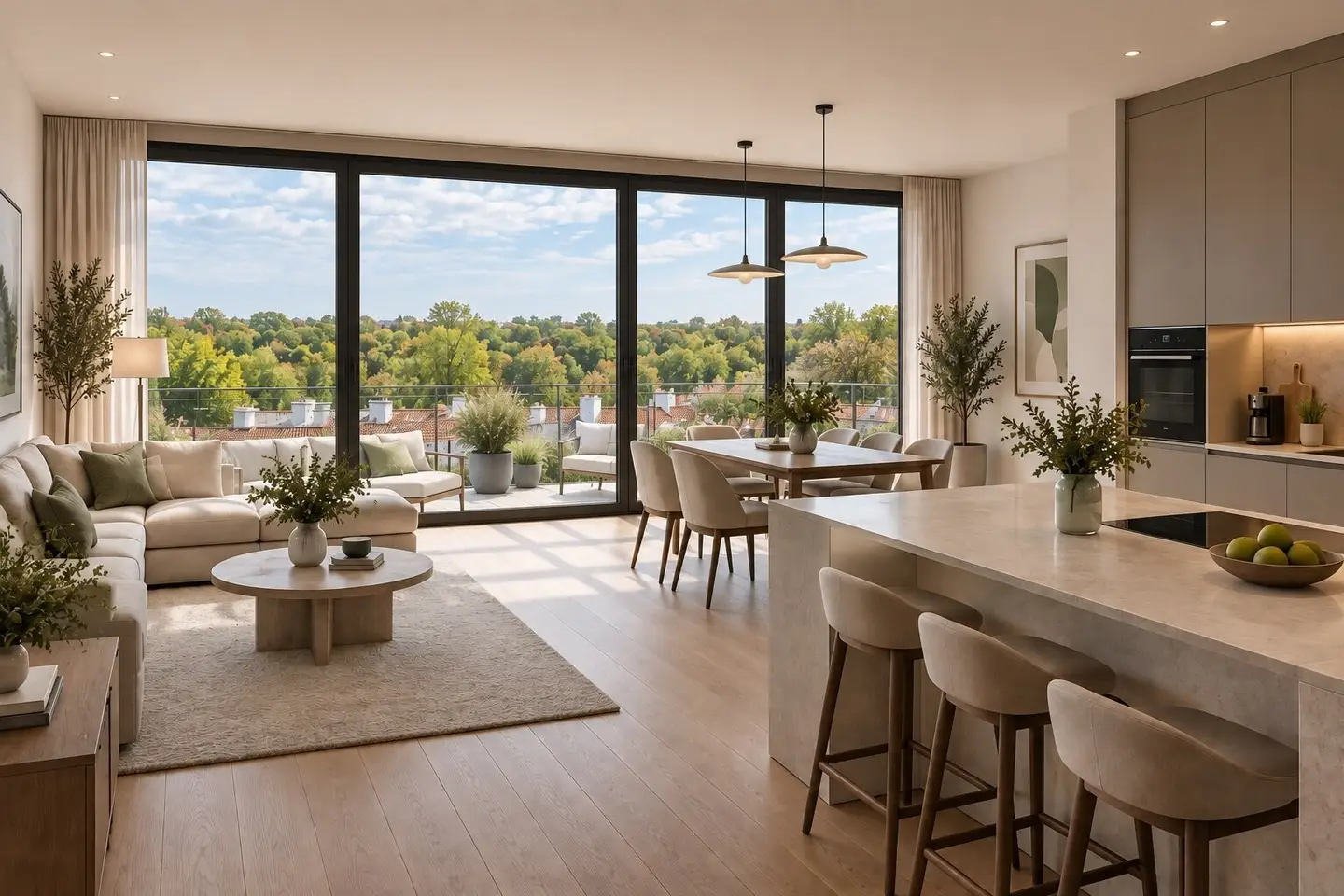 Unique top-floor apartment with distant view