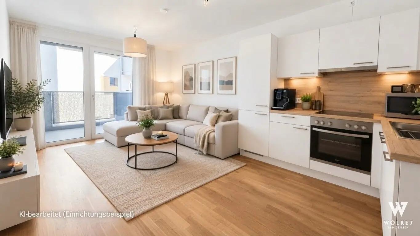 Modern 2-room new build apartment | Balcony | Underfloor heating