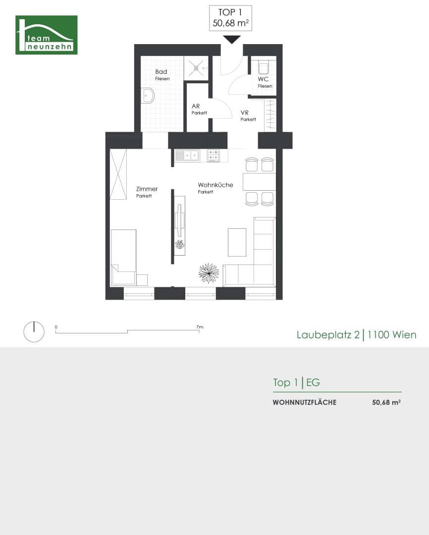 Home in a quiet location - 2-room period apartment in very good micro-location near U1 Keplerplatz