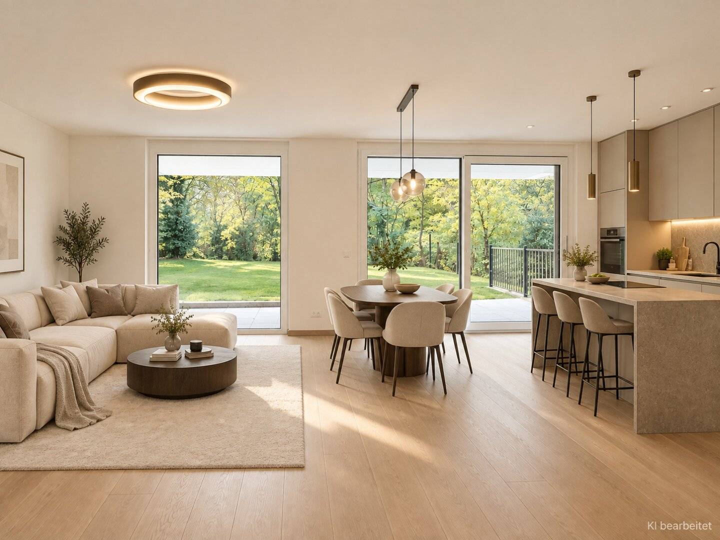 Beautiful 4-room rental apartment with first occupancy, distant view and underfloor heating