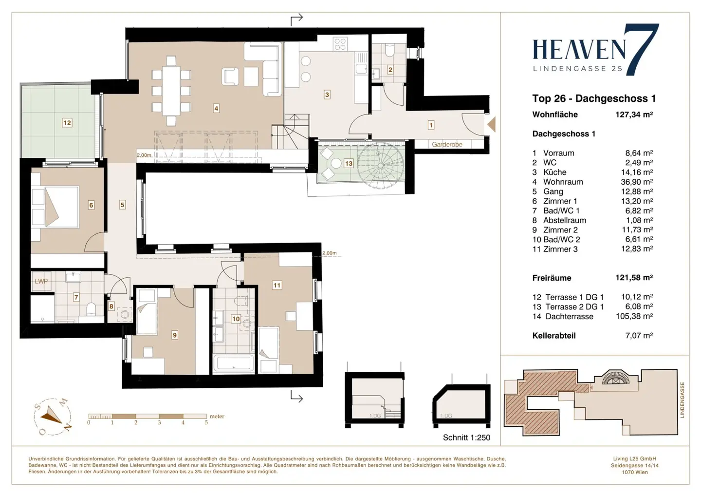 Heaven 7 - four exclusive attic apartments - commission-free