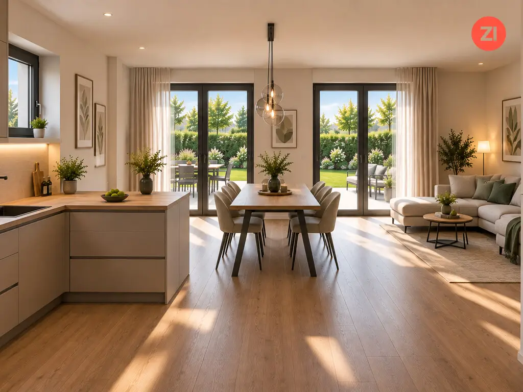 Modern home with large garden Familienwohnung