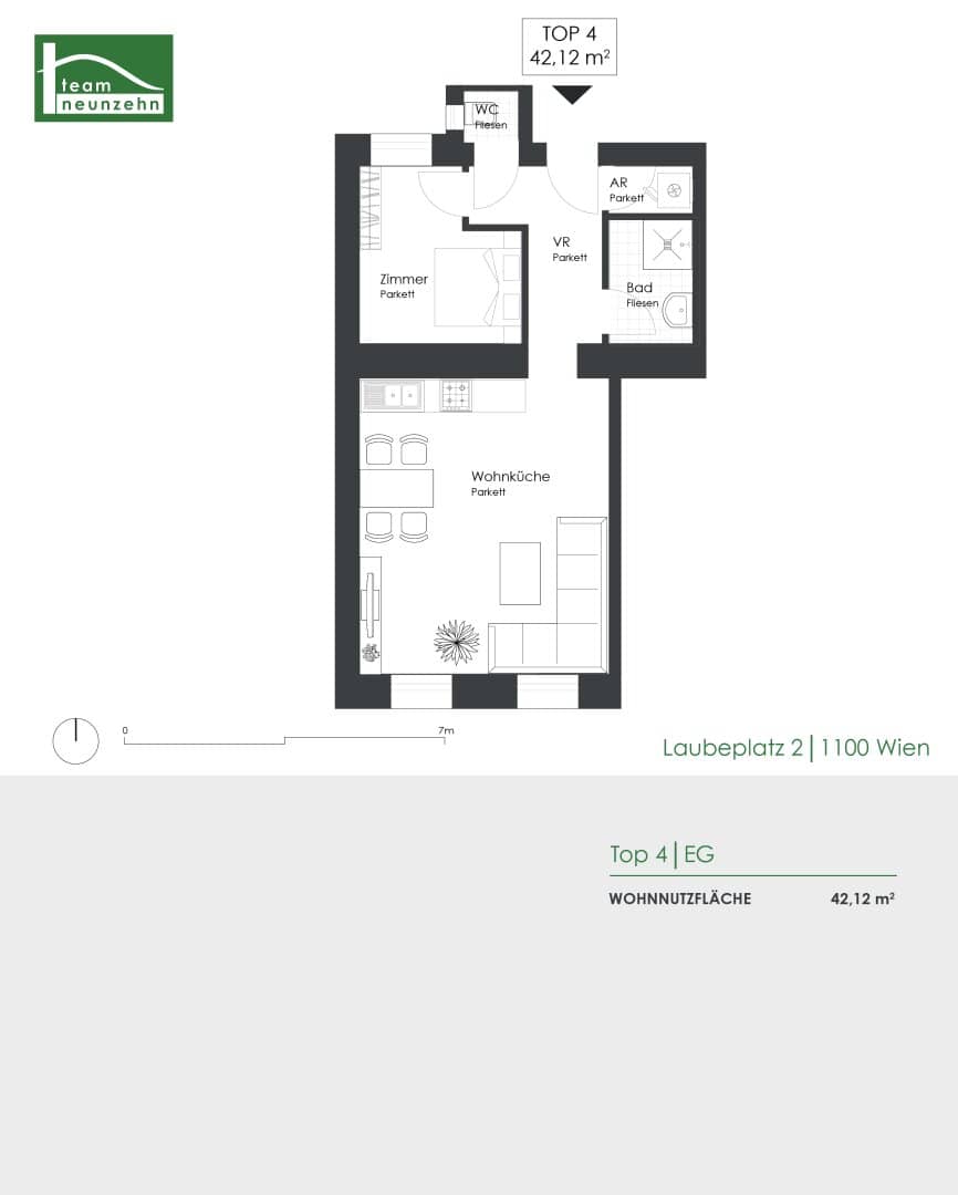 Gepflegte 2-Zimmer-Altbauwohnung in urbaner Ruhelage – perfekte U1-Anbindung!