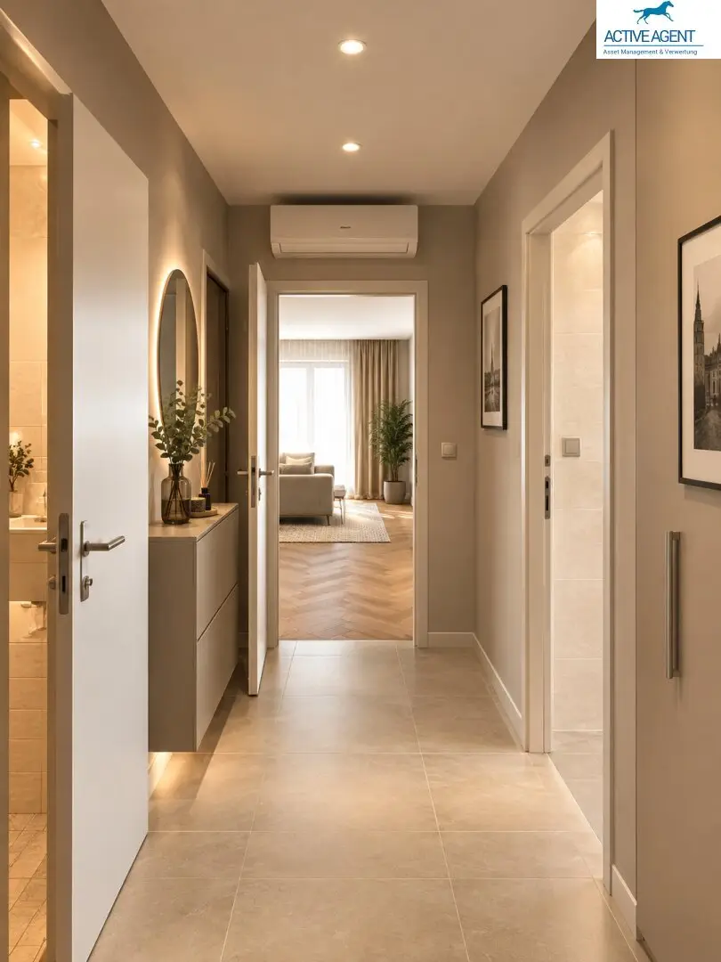 Stylish 2-room apartment with loggia, elevator and air conditioning in 1050 Vienna available to rent from November