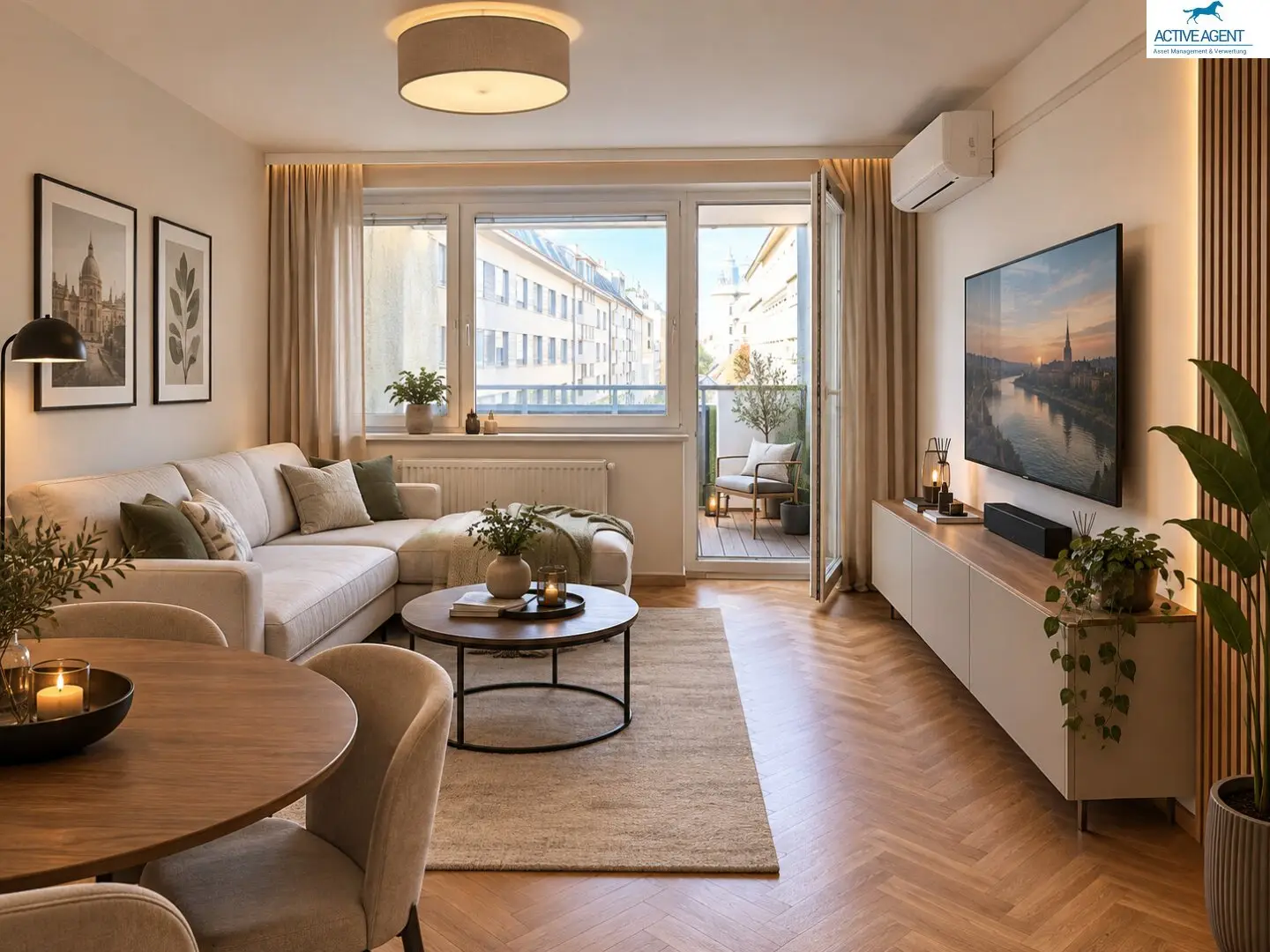 Stylish 2-room apartment with loggia, elevator and air conditioning in 1050 Vienna available to rent from November