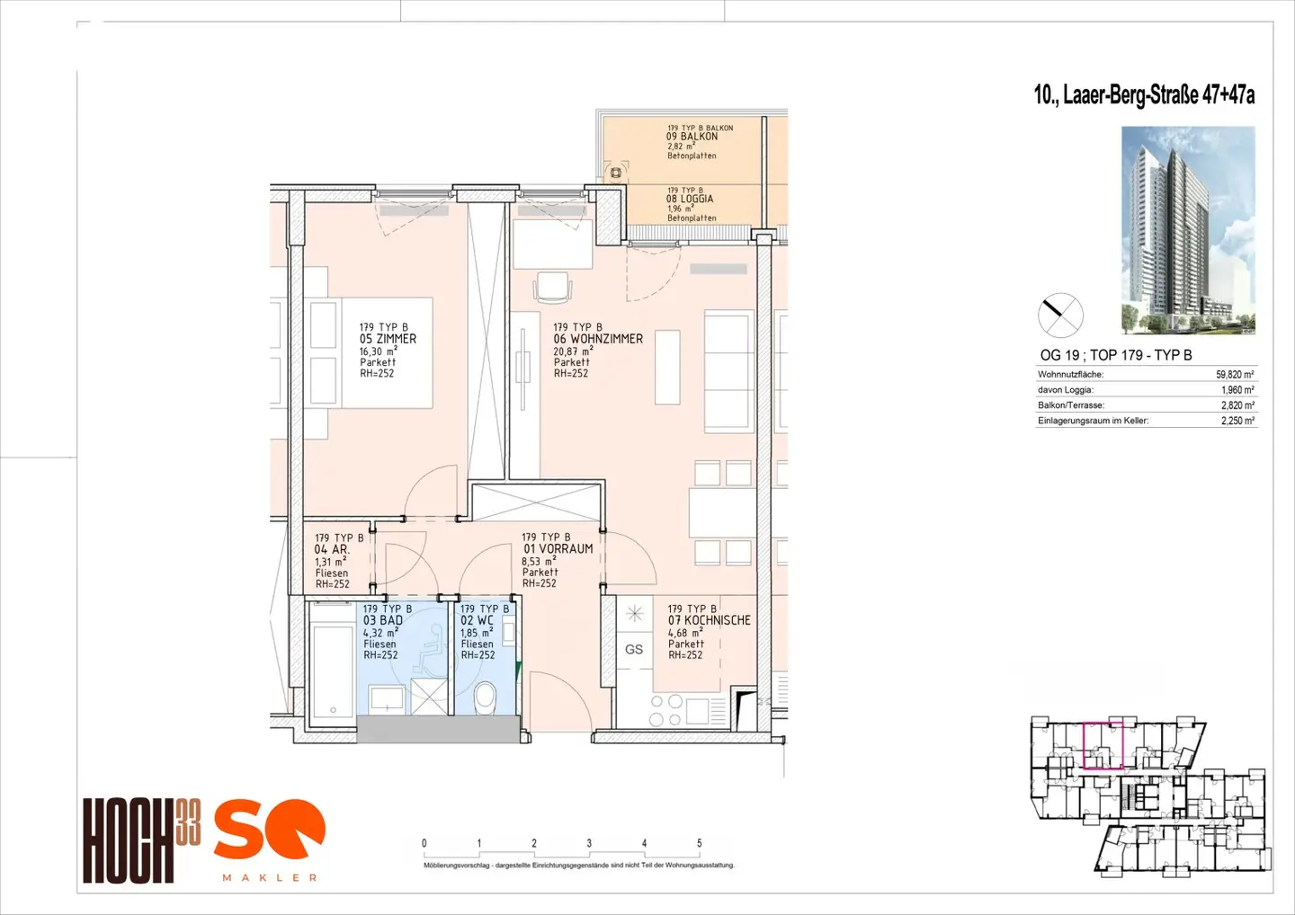 # SQ - HOCH33 - LIVING WITH A FAR REACHING VIEW IN THE HIGHEST SITUATED RESIDENTIAL BUILDING IN VIENNA