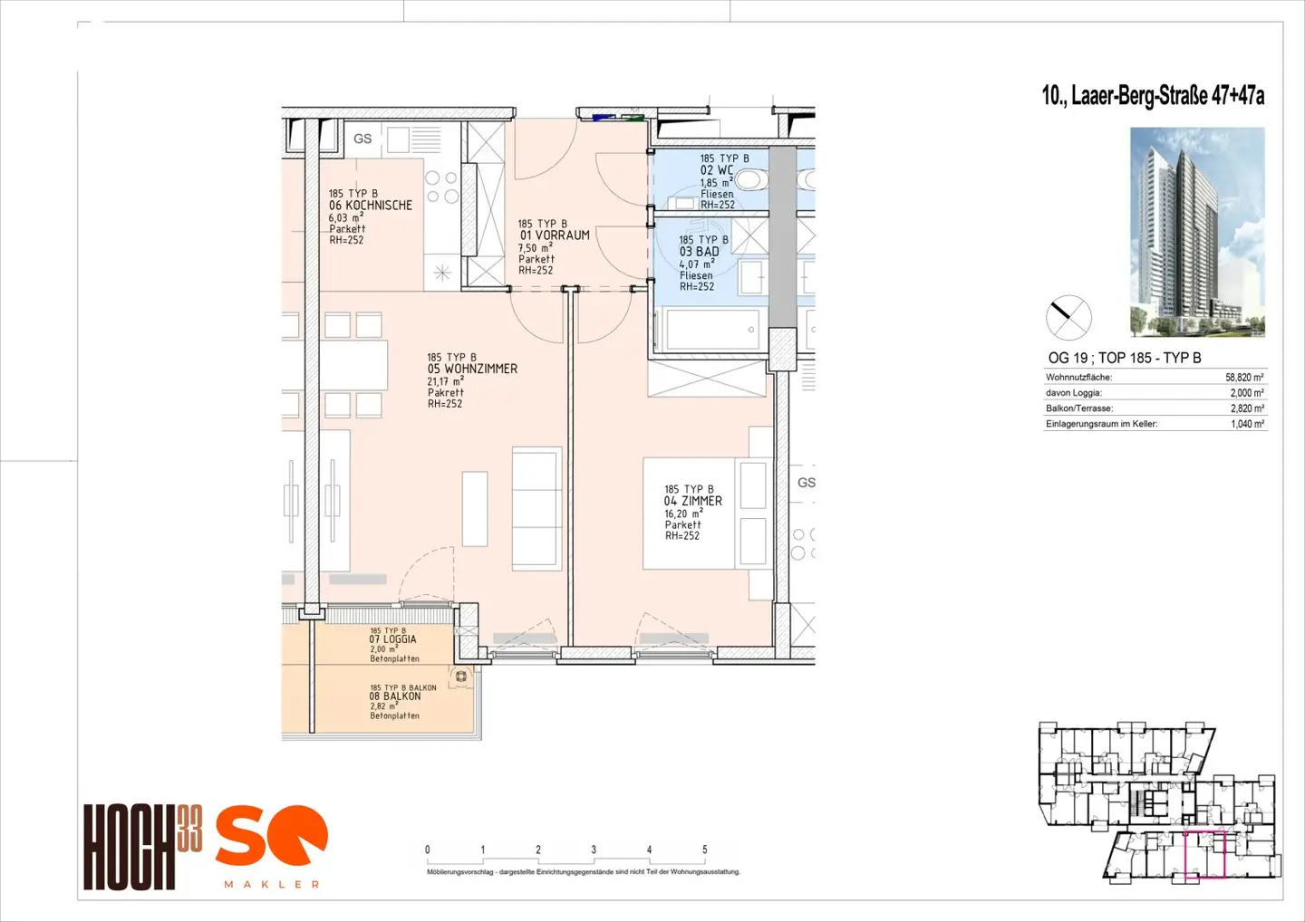 # SQ - HOCH33 - LIVING WITH FAR REACHING VIEWS IN THE HIGHEST RESIDENTIAL BUILDING IN VIENNA