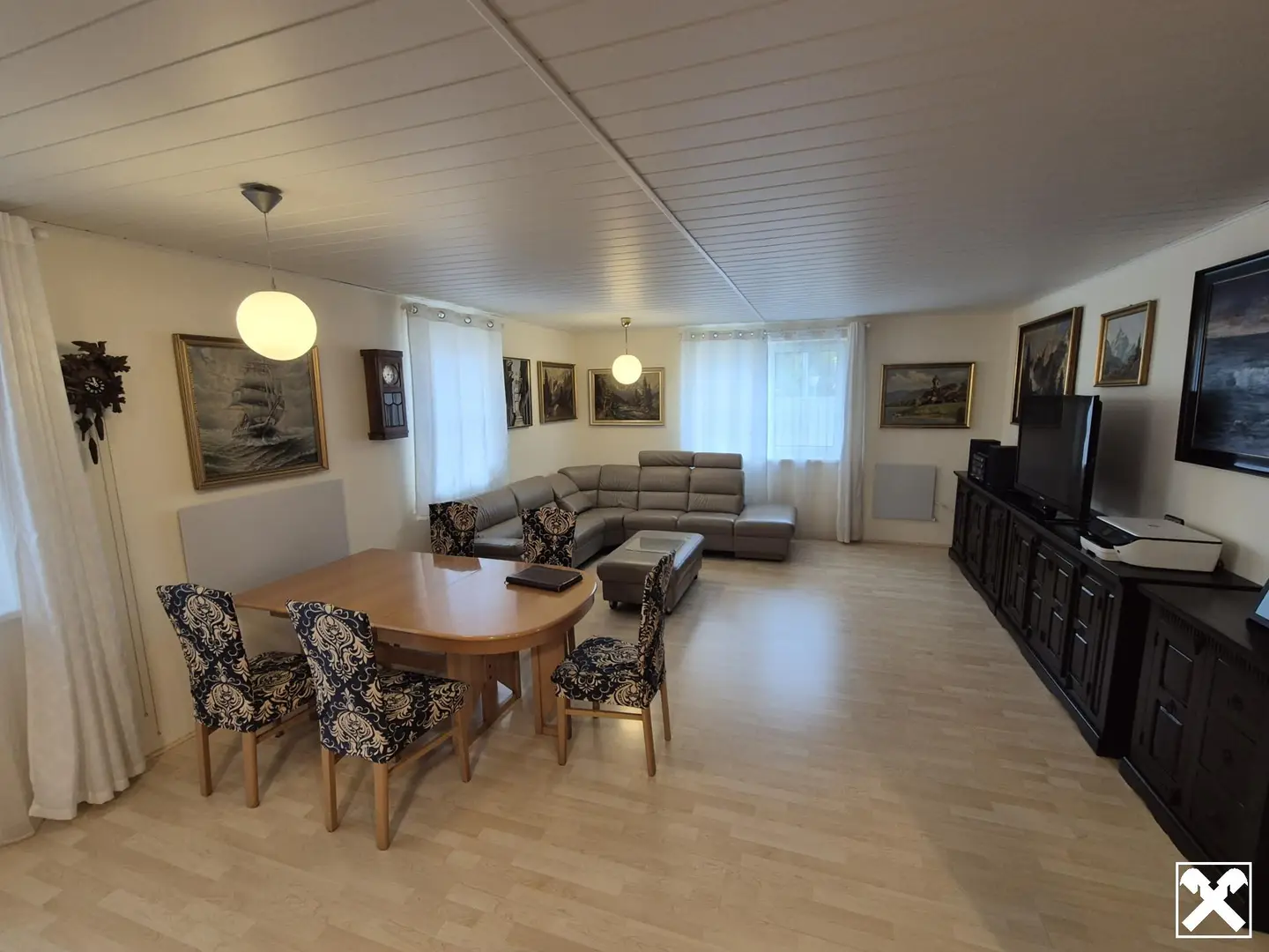 Nature oriented apartment with large garden