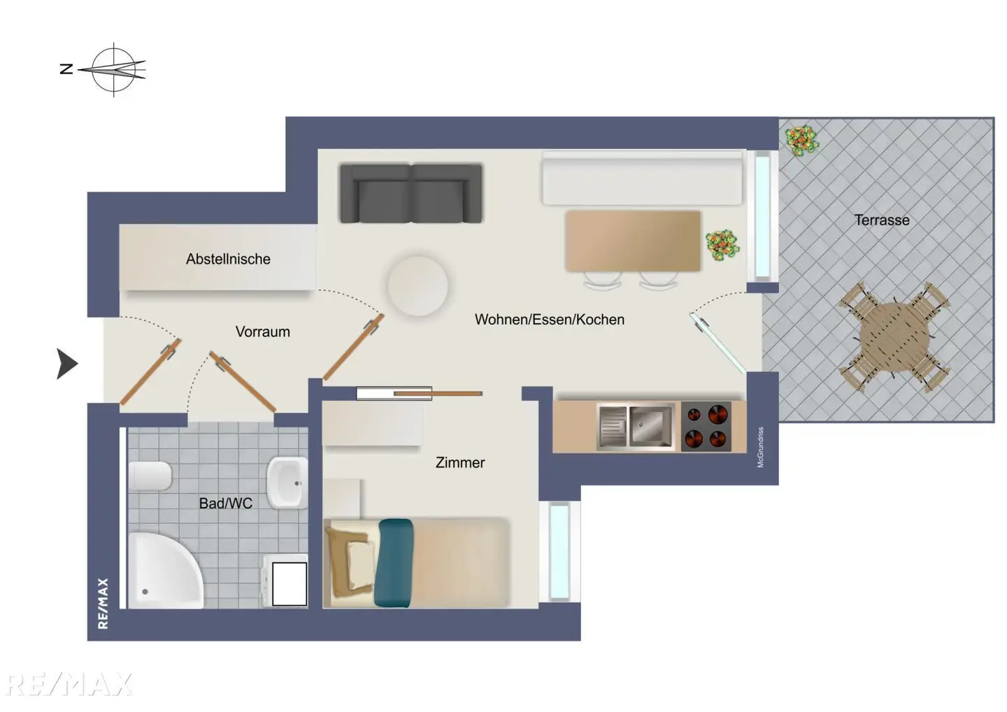 Bright Wohnung with terrace and private garden